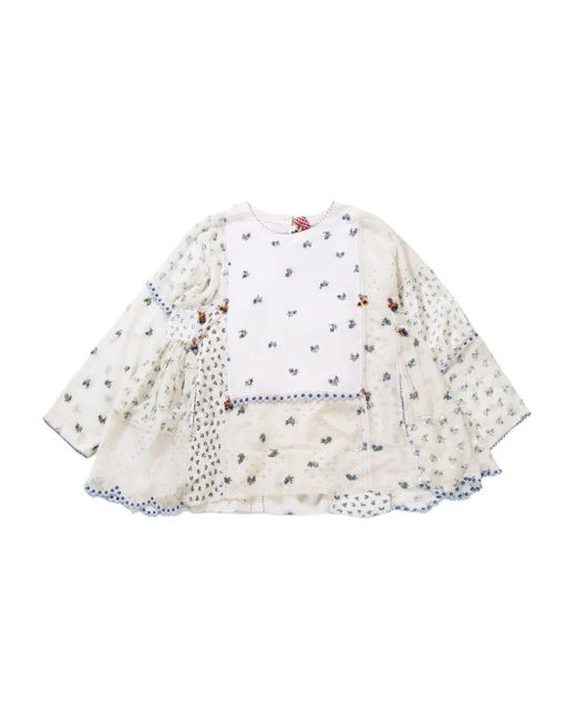 Péro White Floral-Print Top