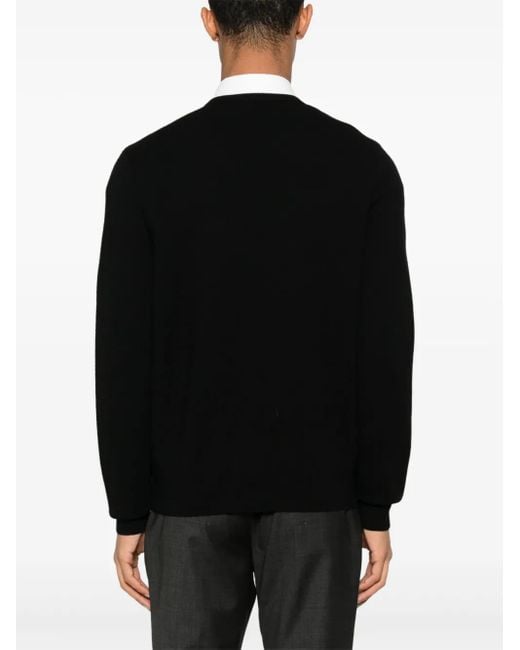 Fursac Black Wool Sweater for men