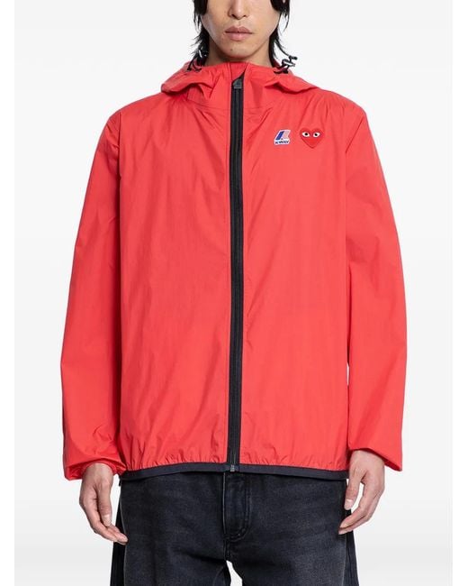 COMME DES GARÇONS PLAY Red K-Way Lightweight Jacket for men