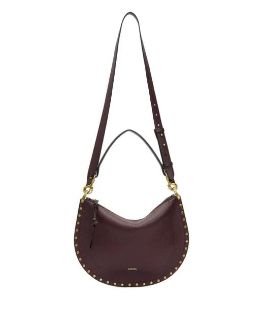 Isabel Marant Brown Oskan Studded Shoulder Bag