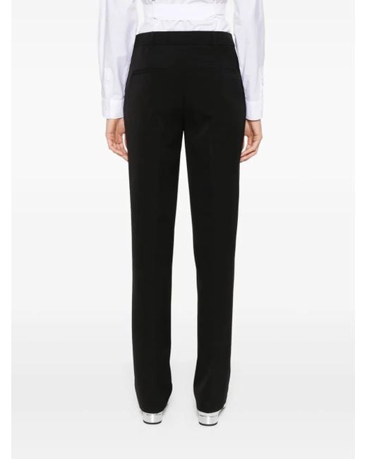 Moschino Black Classic Tailored Pants With Clean Silhouette