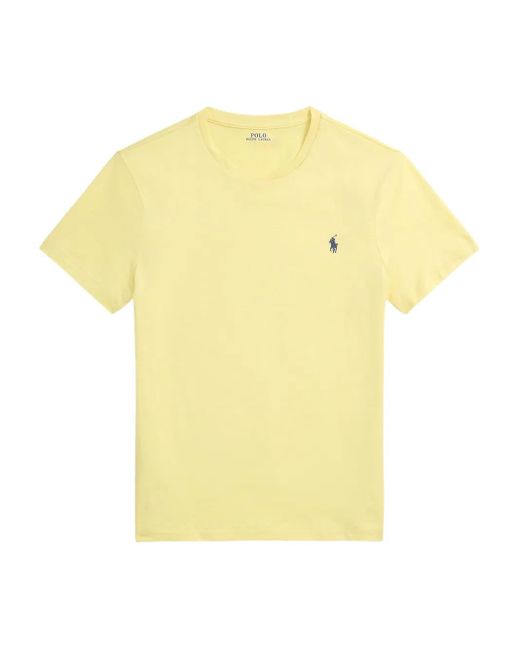Polo Ralph Lauren Yellow Crewneck Embroidered Logo T-Shirt for men