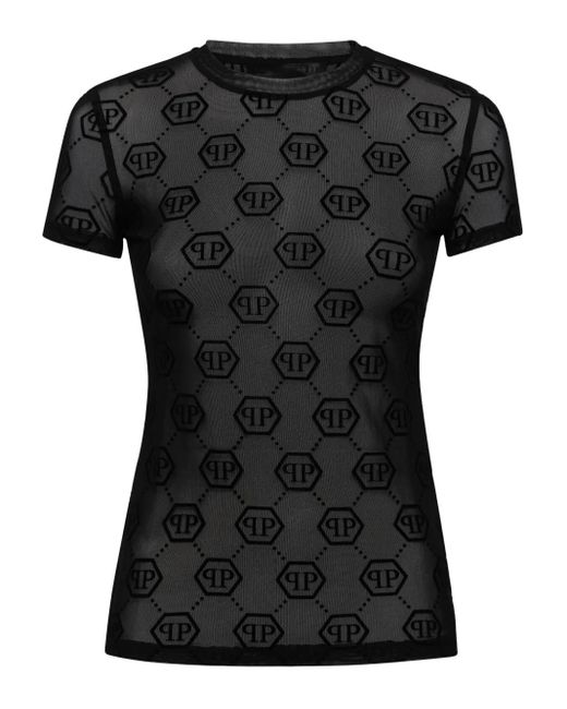 Philipp Plein モノグラム Tシャツ Black
