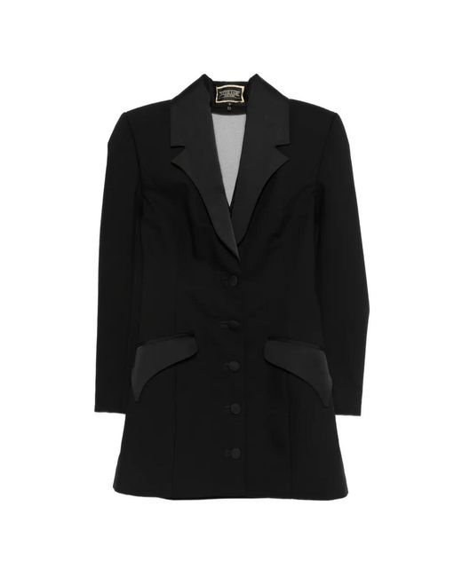 MITILIANE COUTURE Black Robe Courte À Rose Brodée