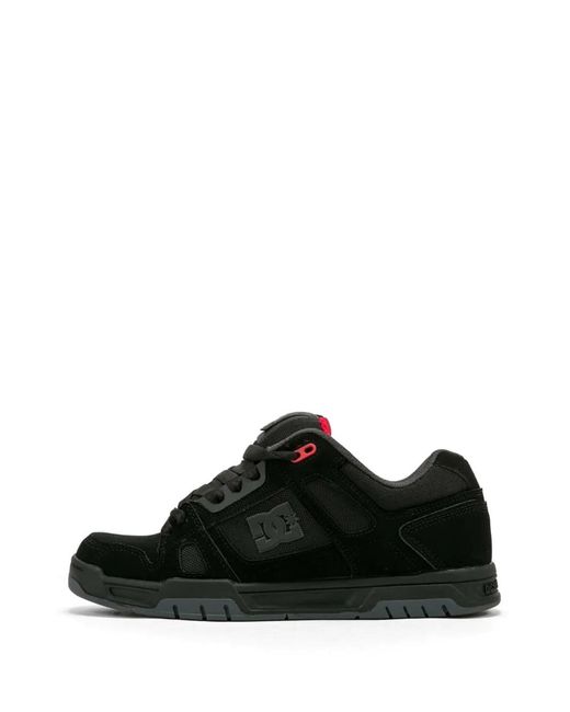 DC Shoes Black Stag Panelled Logo-Patch Sneakers for men