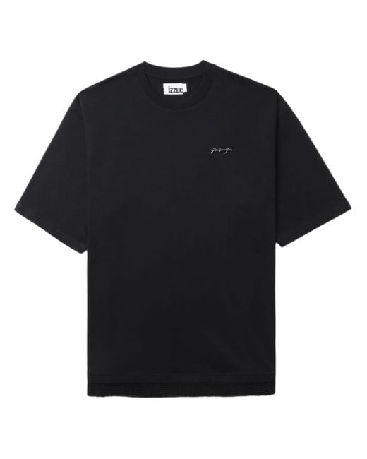 Izzue T-Shirt mit Logo-Schild in Black für Herren