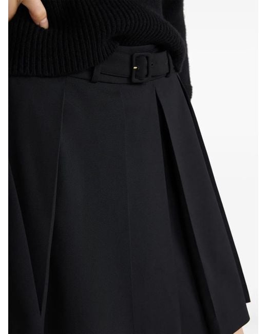 Patou Black Pleated Mini Skirt