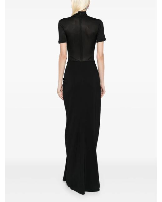 Christopher Esber Black Ruched Gown