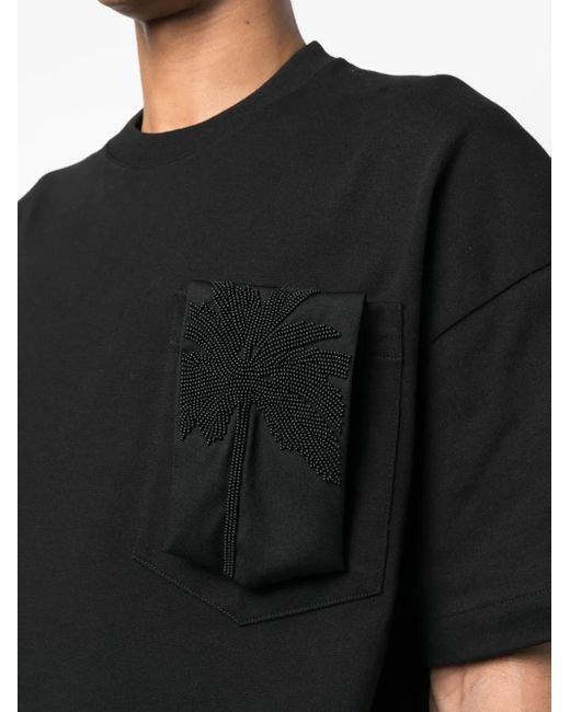 Jil Sander Black Patch-Pocket Cotton T-Shirt for men