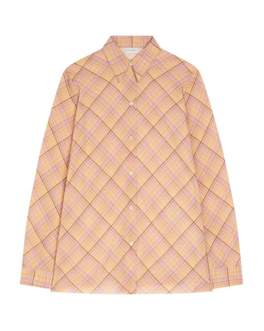 Dries Van Noten Natural Checked-Pattern Shirt
