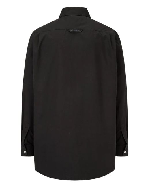 MAN ON THE BOON. Black Cotton Overshirt for men
