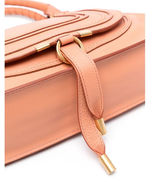 Chloé Pink Small Marcie Leather Tote Bag