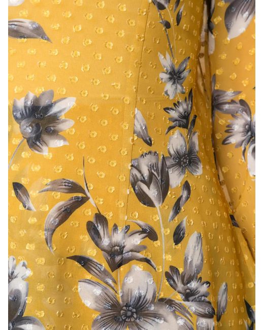 Top estilo túnica Bridget con estampado floral Bambah de color Yellow