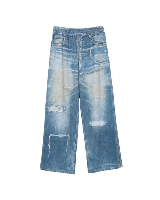 ANDERSSON BELL Blue Trompe-I'Oeil Trousers for men
