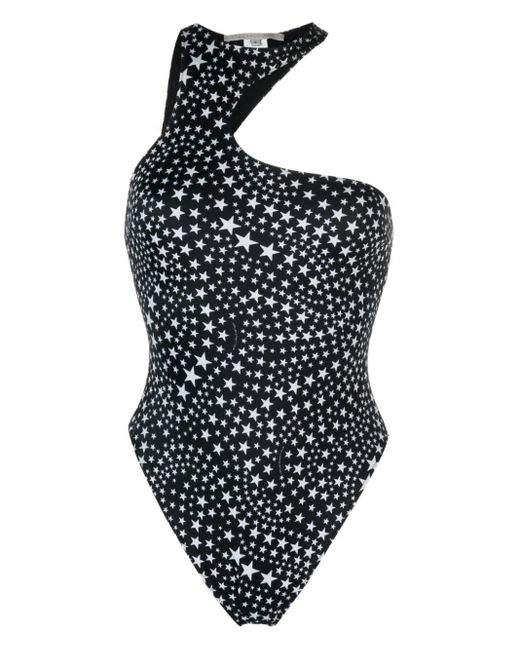 Stella McCartney Black Star-print Cut-out Swimsuit
