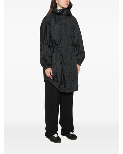 Moncler Black Hooded Drawstring Jacket