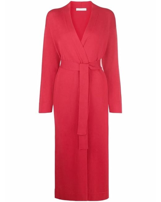 Fabiana Filippi Red Belted Cotton Cardigan