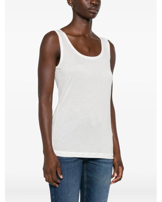 Marc O' Polo White Scoop-Neck Sleeveless Top
