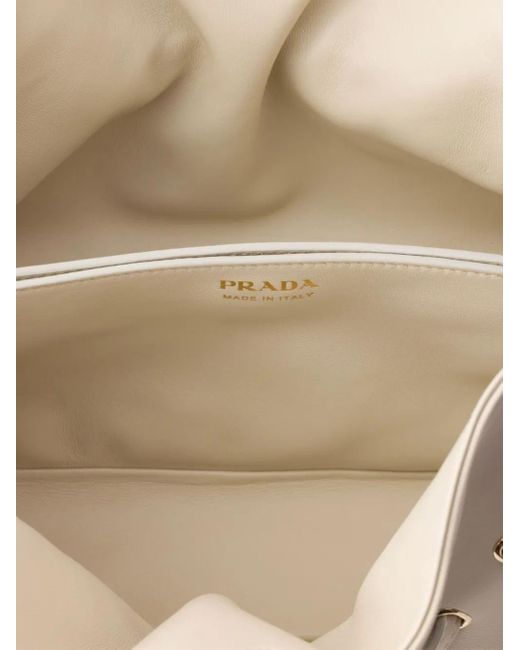 Prada Natural Small Dada Leather Tote Bag