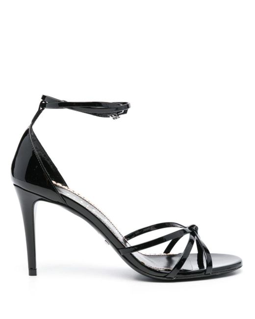 Gucci White Double-g 90mm Leather Sandals