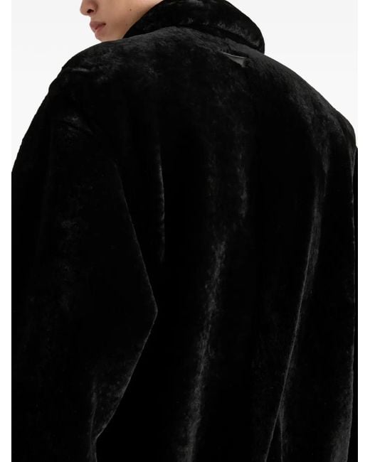 Prada Black Shearling Bomber Jacket for men