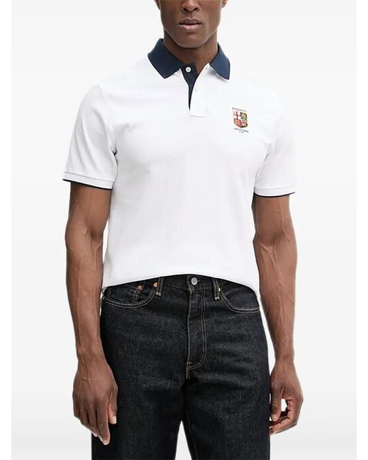 Hackett White Short-Sleeve Polo Shirt for men