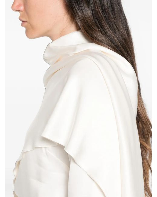 Blusa Drapeada Rohe de color White