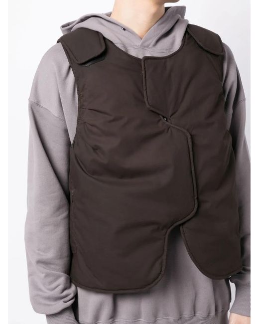 A_COLD_WALL* Black Form Asymmetric Gilet for men
