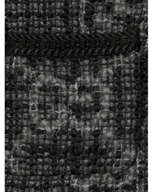 Gucci Black Monogram-pattern Bouclé-texture Wool And Cotton-blend Jacket