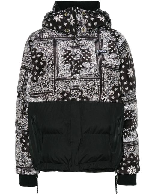 P.E Nation Black Niseko Bandana-print Ski Jacket