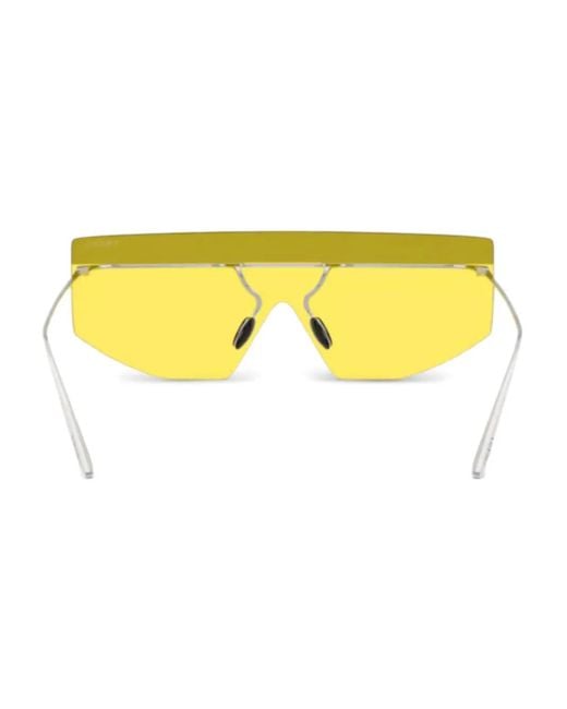 Prada Yellow Shield-Frame Sunglasses for men