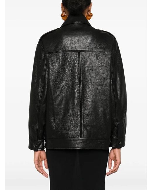 Nour Hammour Black Drey The It Girl Leather Jacket