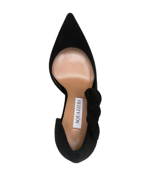 Aquazzura Black Very Bow Tie Pump 105 Shoes