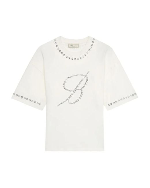 Camiseta con ojales Blumarine de color White