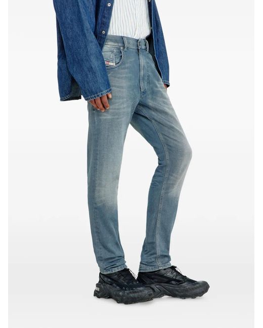DIESEL Blue 2032 D-Krooley-Bw Joggjeans Straight-Leg Jeans for men