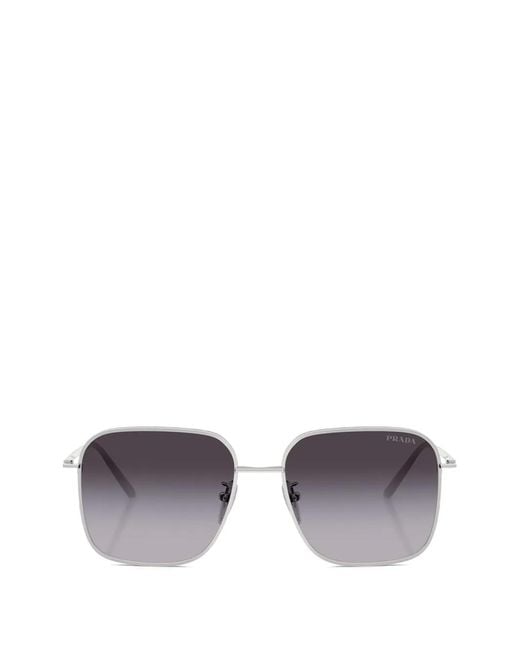 Prada Metallic Square-Frame Sunglasses