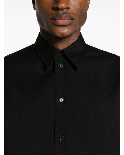 Jil Sander Wollen Overhemd in het Black voor heren