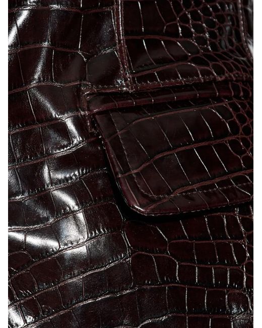 DSquared² Black Crocodile-Embossed Blazer