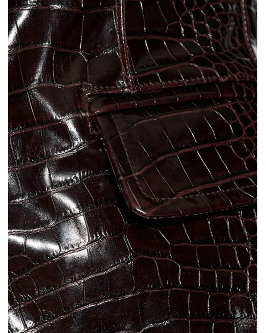 DSquared² Black Crocodile-Embossed Blazer