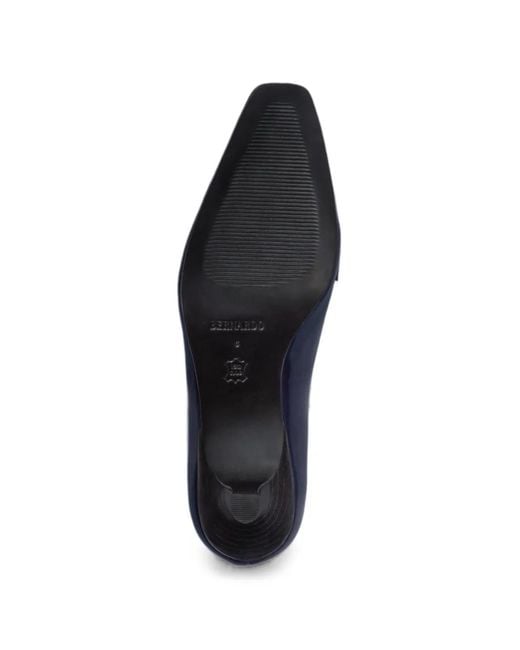 Bernardo Blue Safi Penny-Slot Pumps