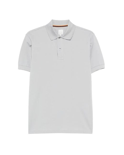 Paul Smith White Artist Stripe Striped Placket Polo Shirt for men