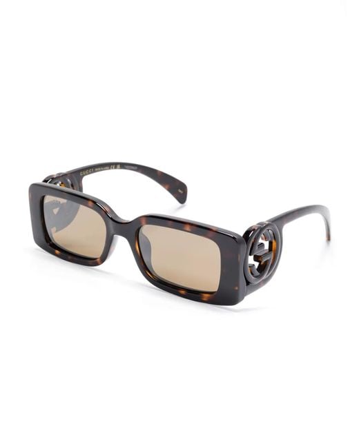 Gucci Natural Interlocking G-Arm Sunglasses