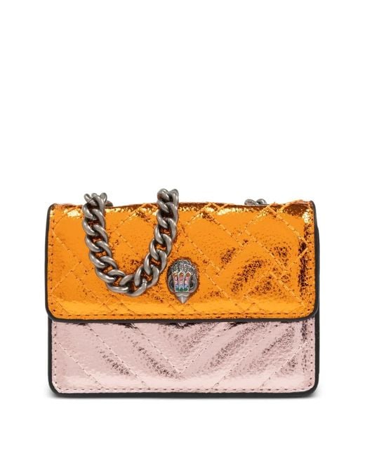 Kurt Geiger Orange Kensington Quilted Leather Shoulder Bag