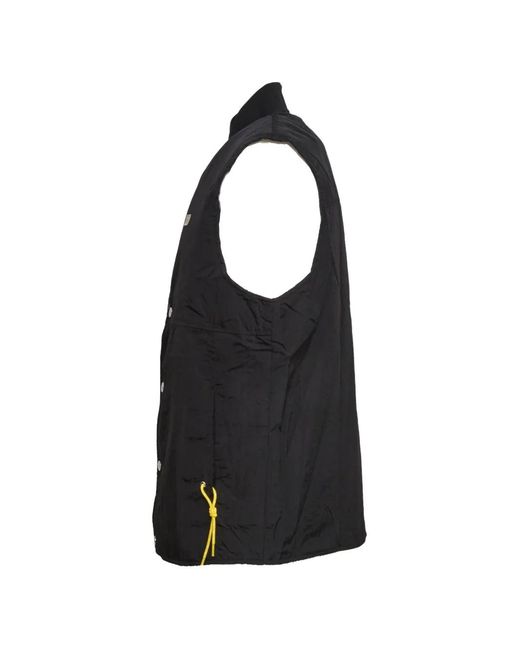 Autry Black Buttoned Nylon Vest for men