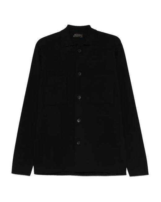 Dell'Oglio Overhemd Met Zak Met Knopen in het Black voor heren