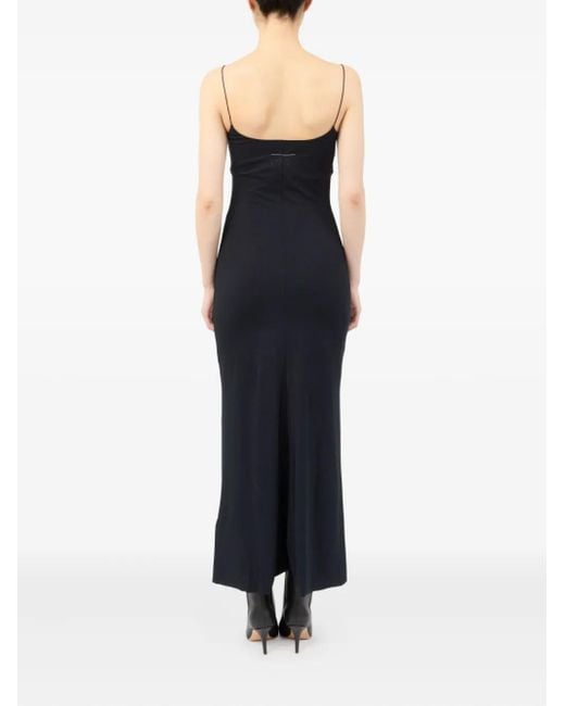 MM6 by Maison Margiela Black Slip Maxi Dress