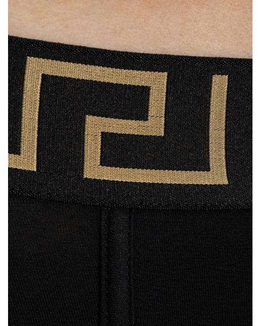Pack De Dos Calzoncillos De Algodón Versace de hombre de color Black