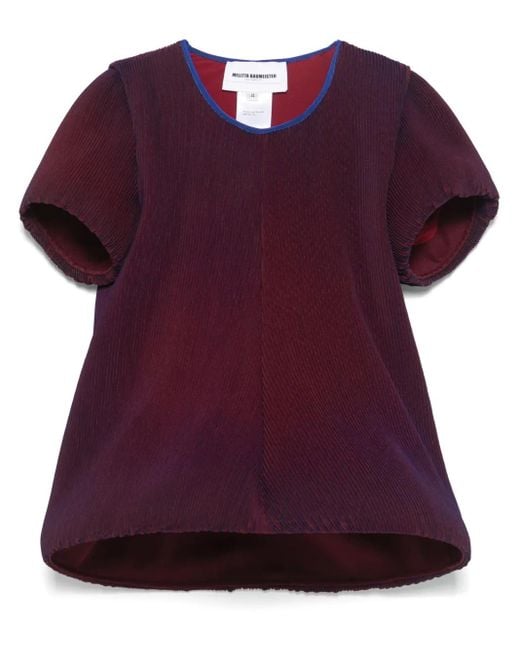 Melitta Baumeister Purple Plissé Top