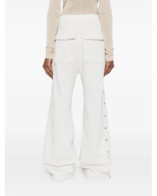 Rick Owens White Drawstring Trousers
