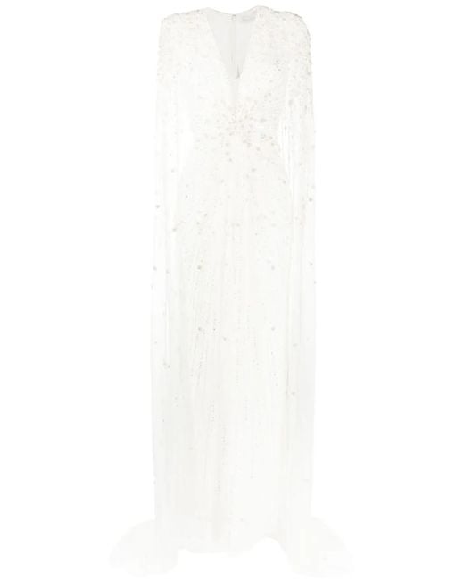 Jenny Packham White Sweet Wonder Sequined Gown